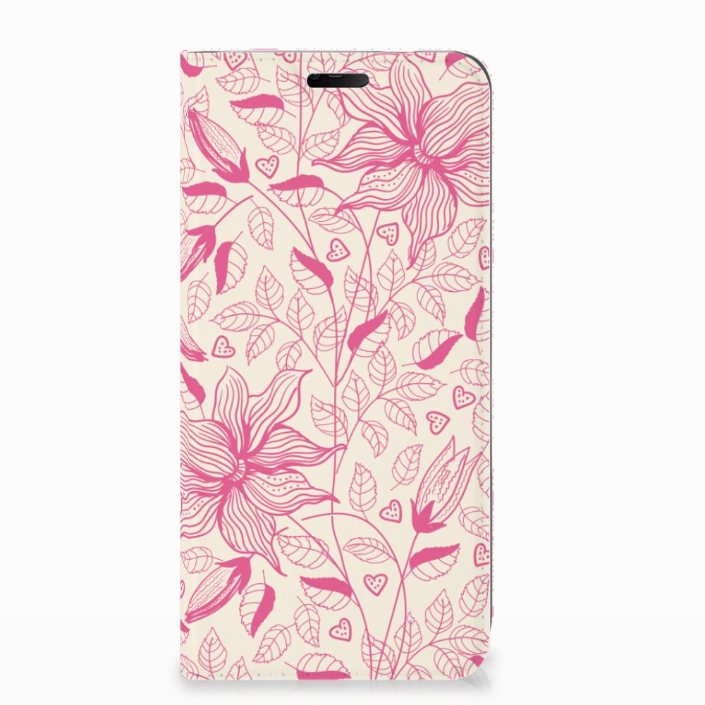 Nokia 7.1 (2018) Smart Cover Pink Flowers