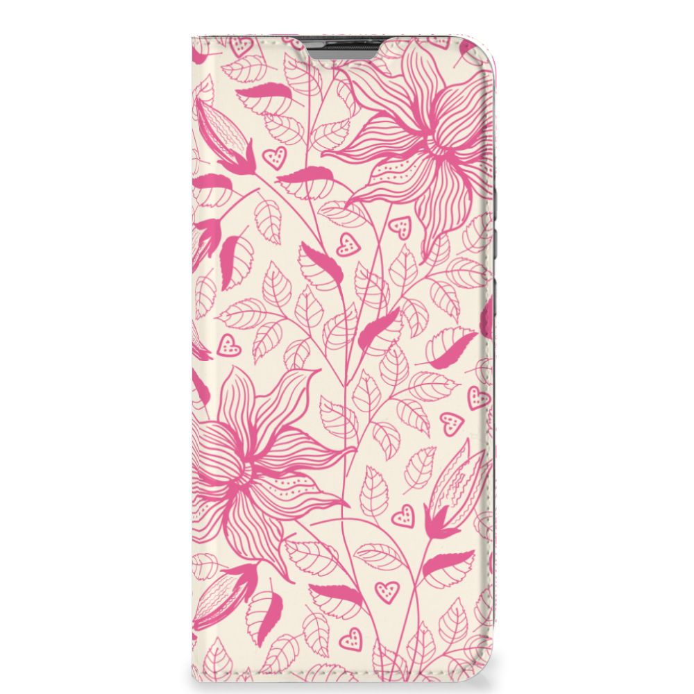 Motorola Moto G9 Power Smart Cover Pink Flowers