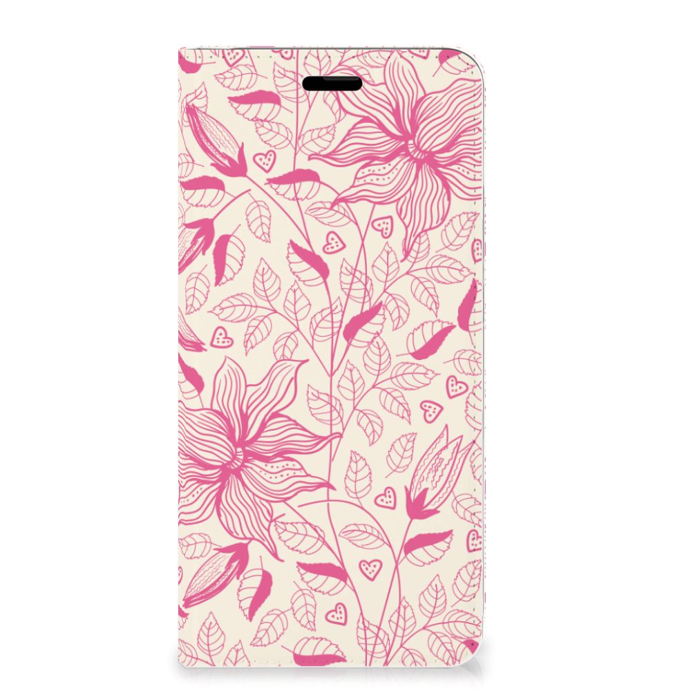 Nokia 5.1 (2018) Smart Cover Pink Flowers