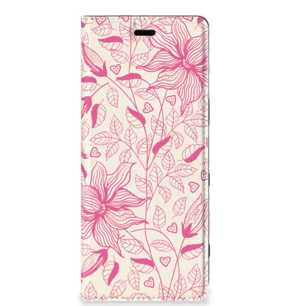 Sony Xperia 5 Smart Cover Pink Flowers