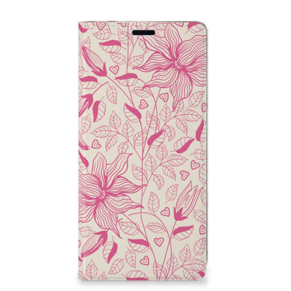 Samsung Galaxy A9 (2018) Smart Cover Pink Flowers