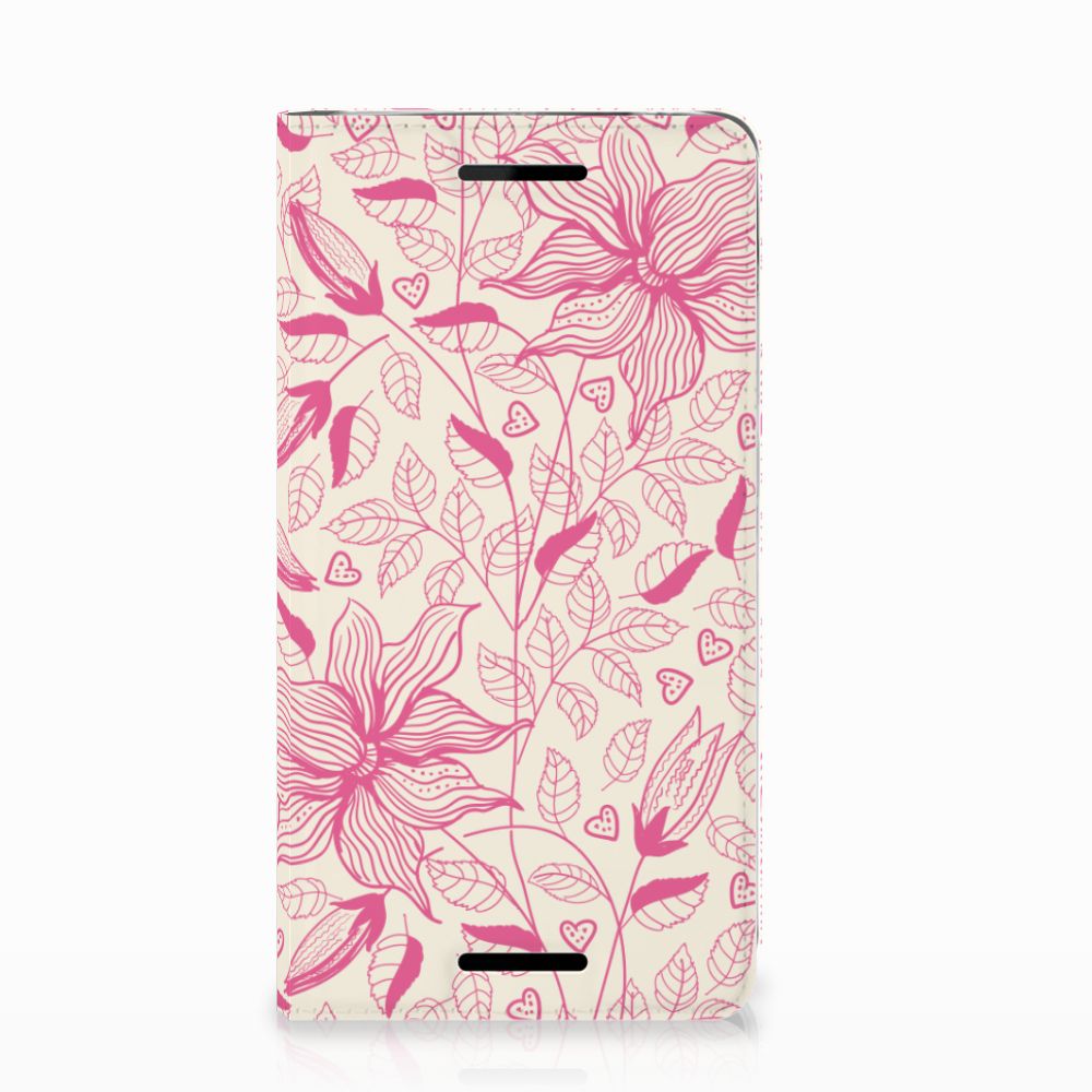 Nokia 2.1 2018 Smart Cover Pink Flowers