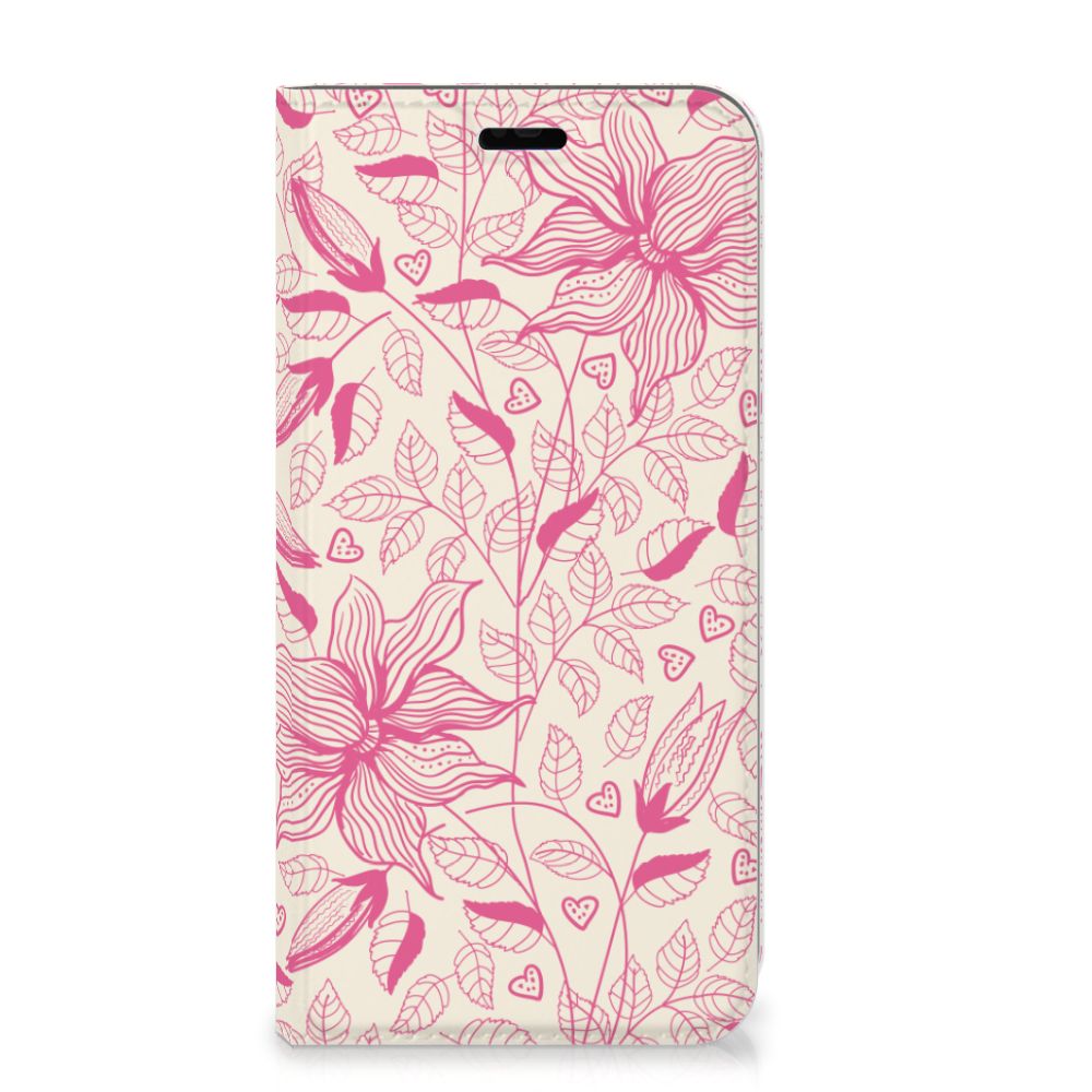 Huawei P Smart Plus Smart Cover Pink Flowers