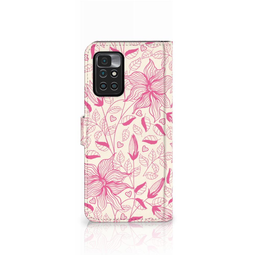 Xiaomi Redmi 10 Hoesje Pink Flowers