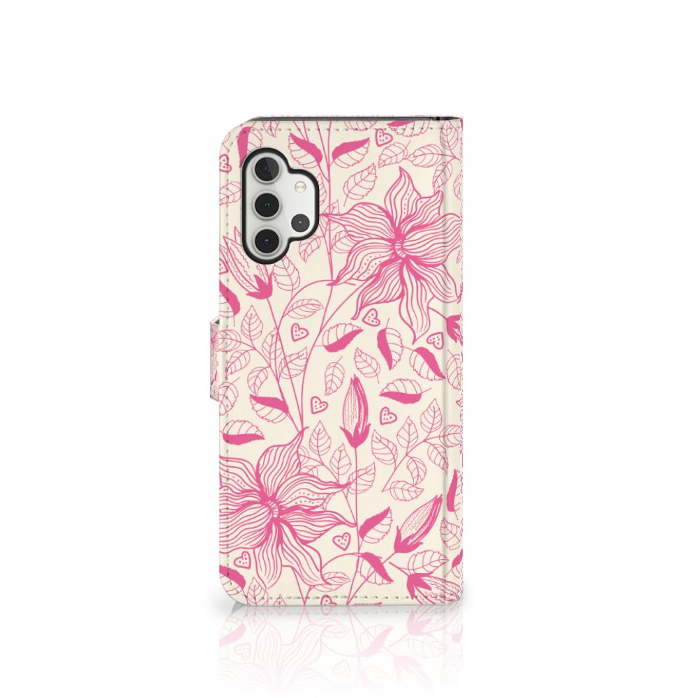 Samsung Galaxy A32 5G Hoesje Pink Flowers