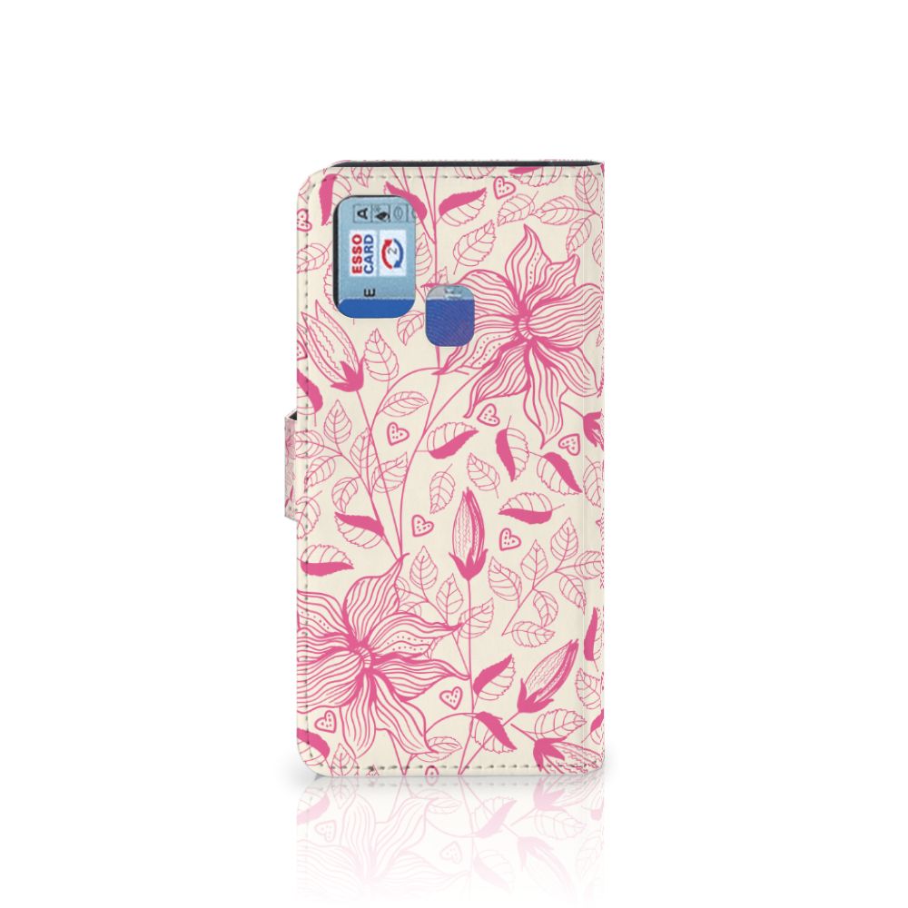 Samsung Galaxy M31 Hoesje Pink Flowers