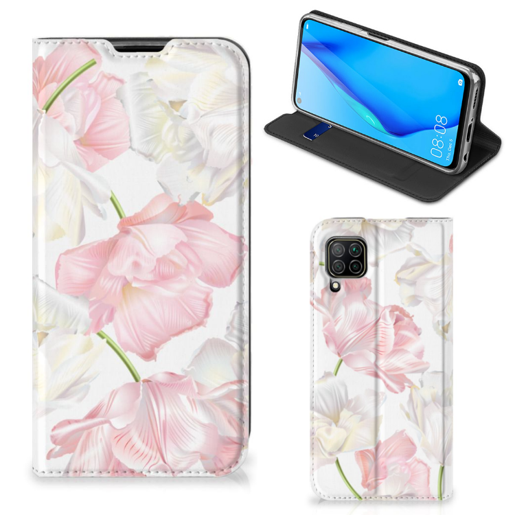 Huawei P40 Lite Smart Cover Lovely Flowers