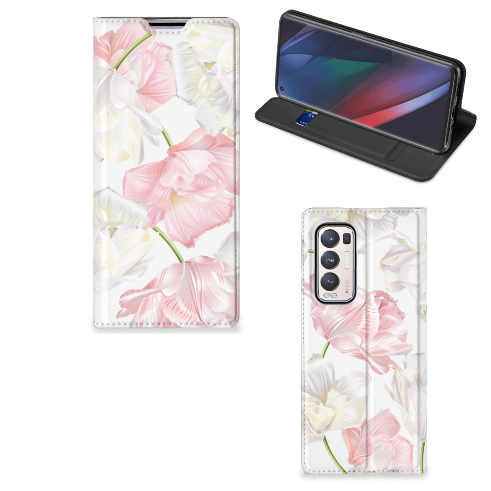 OPPO Find X3 Neo Smart Cover Lovely Flowers