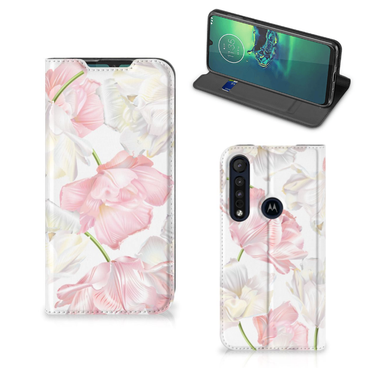 Motorola G8 Plus Smart Cover Lovely Flowers