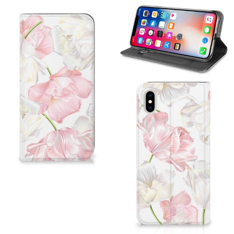 Apple iPhone Xs Max Standcase Hoesje Design Lovely Flowers
