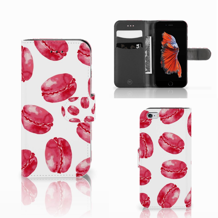 Apple iPhone 6 | 6s Boekhoesje Design Pink Macarons