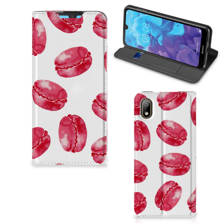 Huawei Y5 (2019) Flip Style Cover Pink Macarons