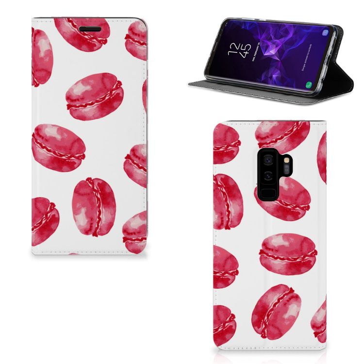 Samsung Galaxy S9 Plus Flip Style Cover Pink Macarons
