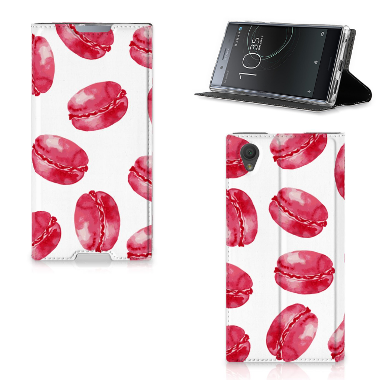 Sony Xperia L1 Flip Style Cover Pink Macarons