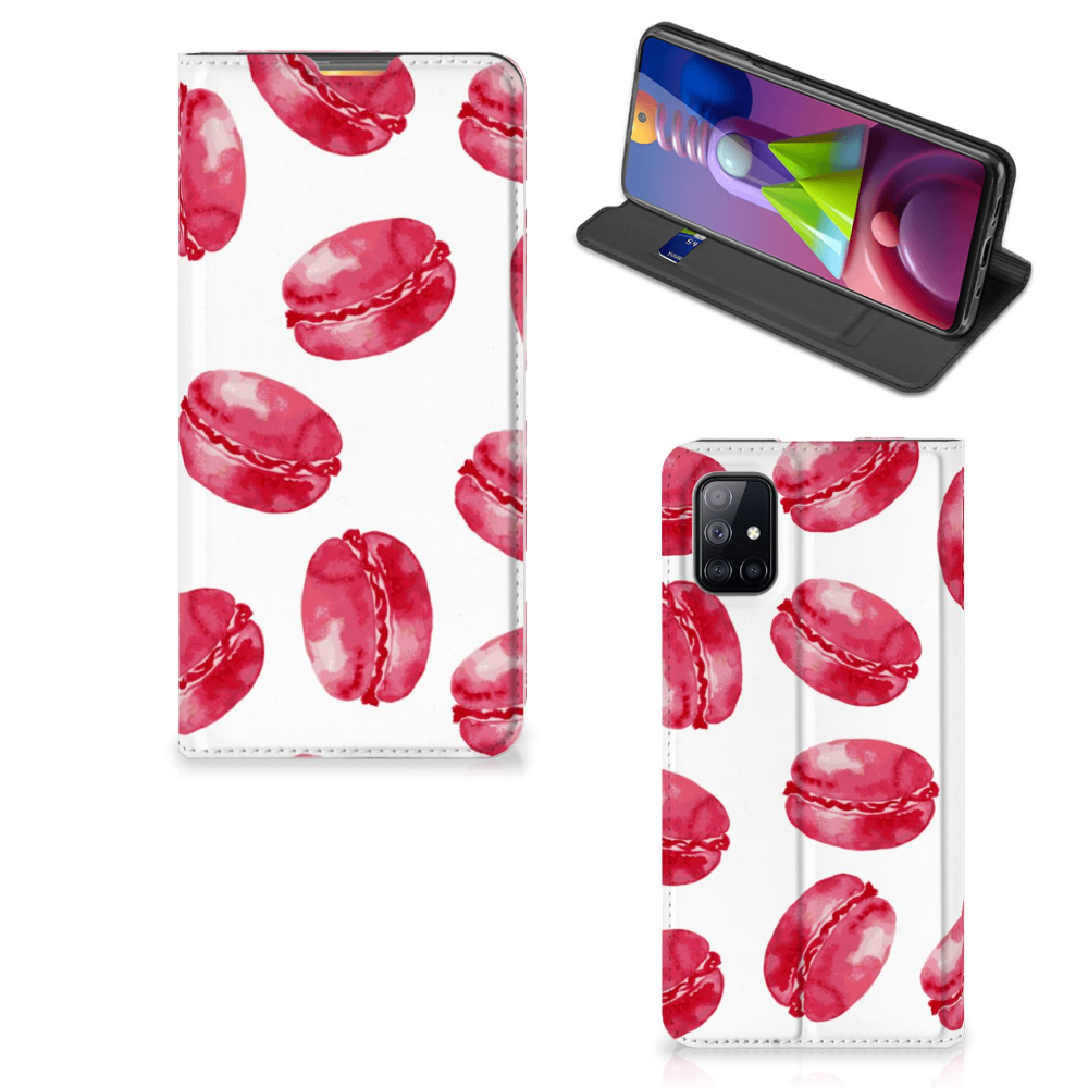 Samsung Galaxy M51 Flip Style Cover Pink Macarons