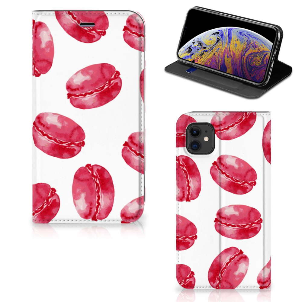 Apple iPhone 11 Flip Style Cover Pink Macarons
