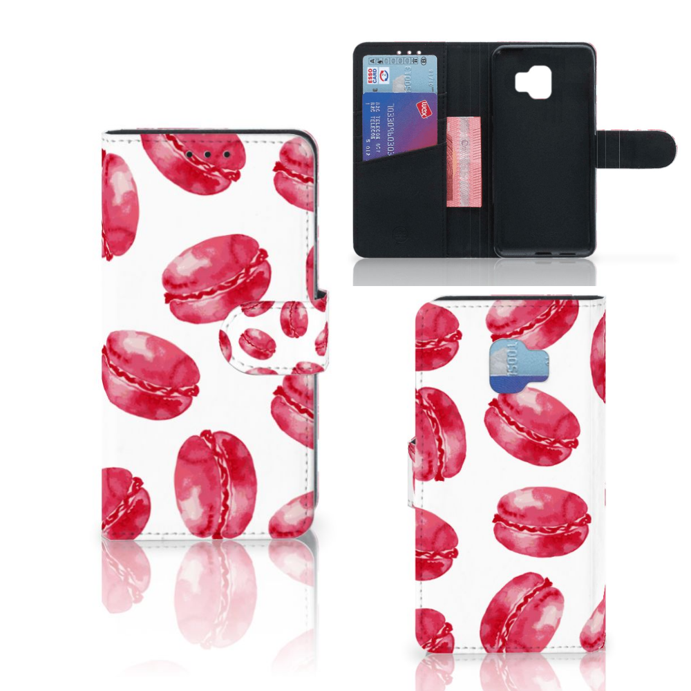 Samsung Galaxy J2 Core Book Cover Pink Macarons