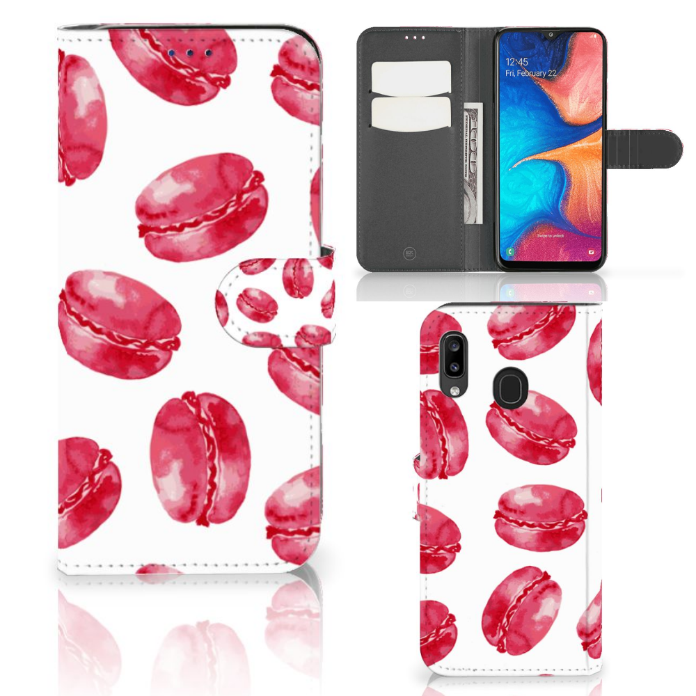Samsung Galaxy A30 Book Cover Pink Macarons