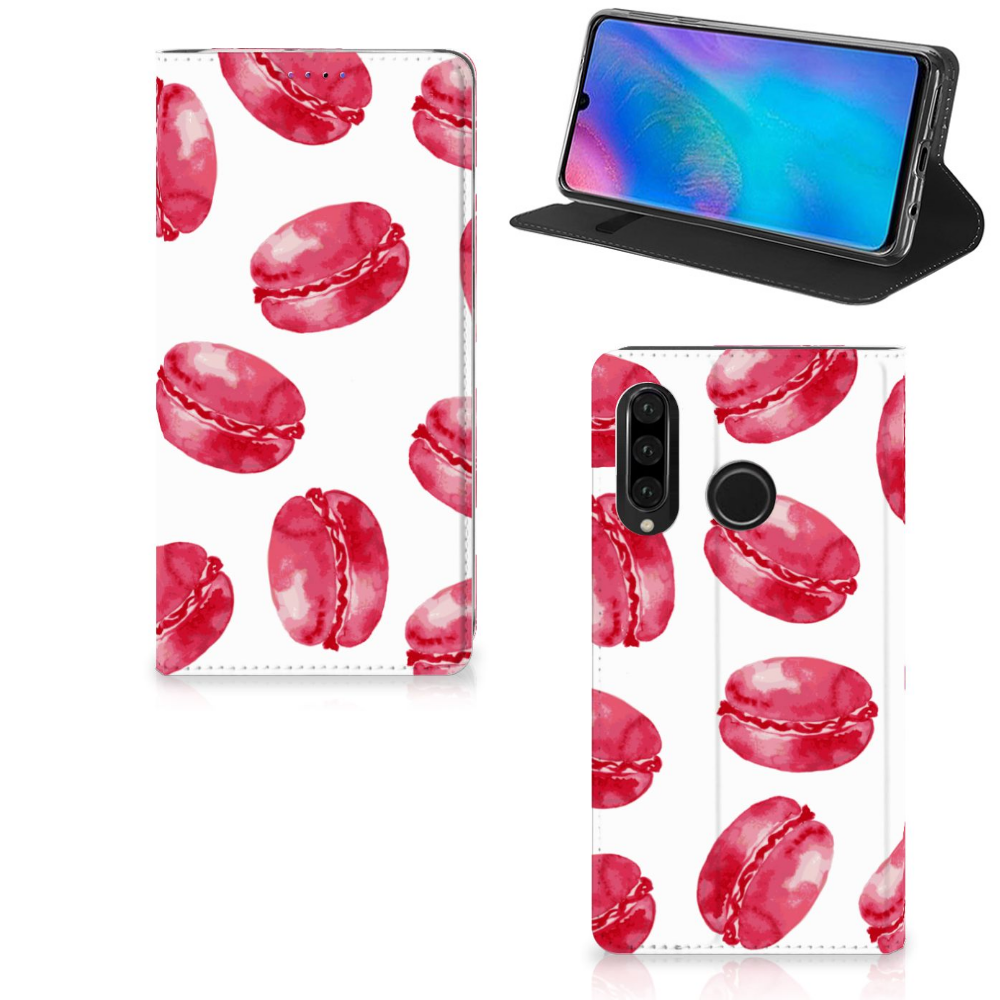 Huawei P30 Lite New Edition Flip Style Cover Pink Macarons