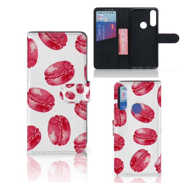 Alcatel 1S 2020 Book Cover Pink Macarons