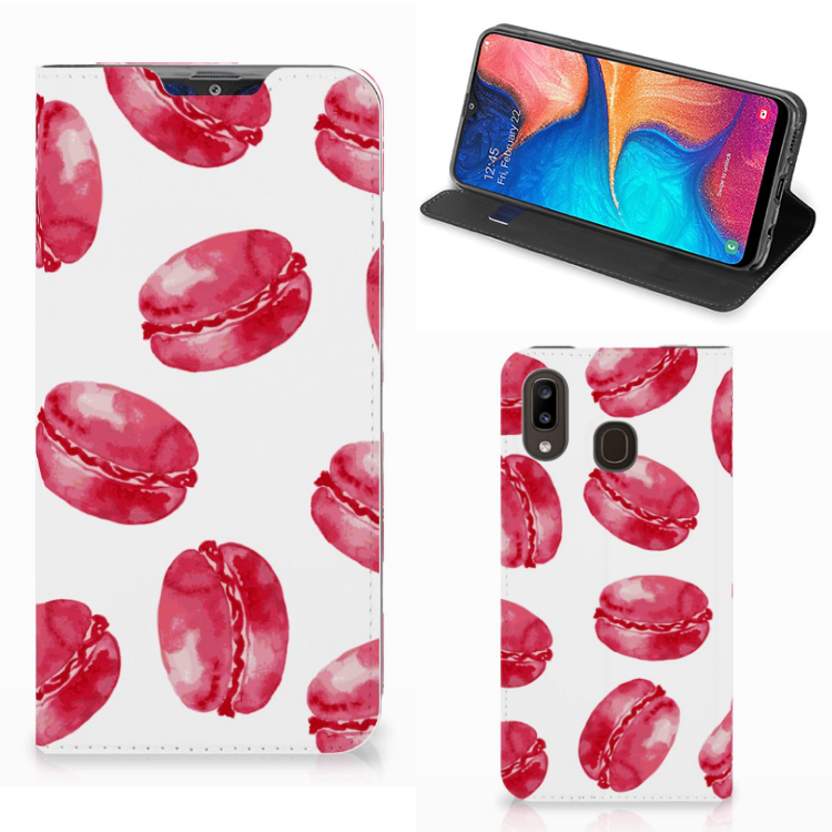 Samsung Galaxy A30 Flip Style Cover Pink Macarons