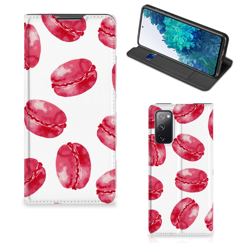 Samsung Galaxy S20 FE Flip Style Cover Pink Macarons