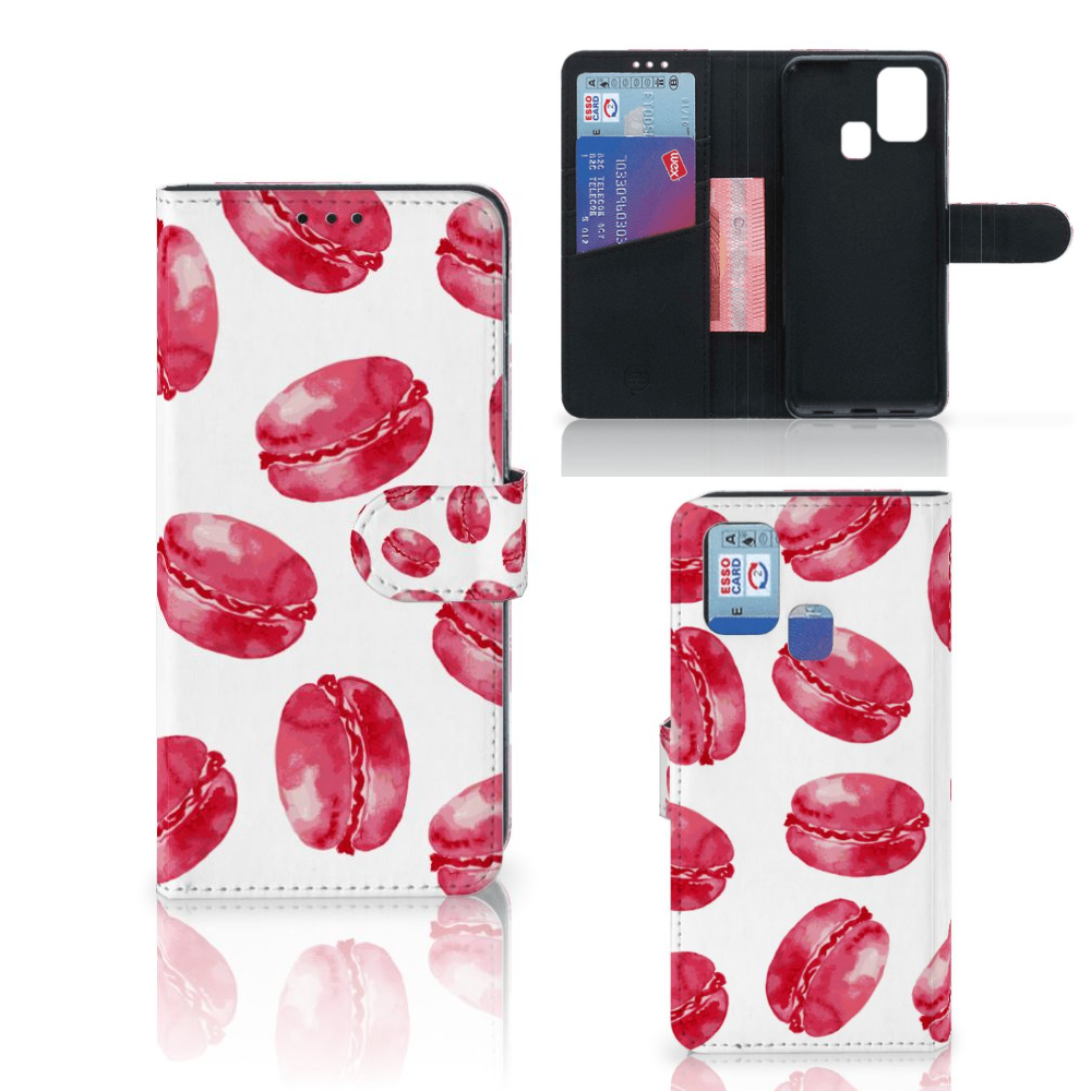 Samsung Galaxy M31 Book Cover Pink Macarons