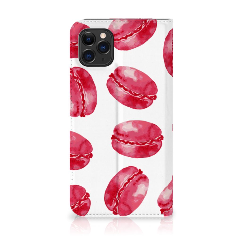 Apple iPhone 11 Pro Max Flip Style Cover Pink Macarons