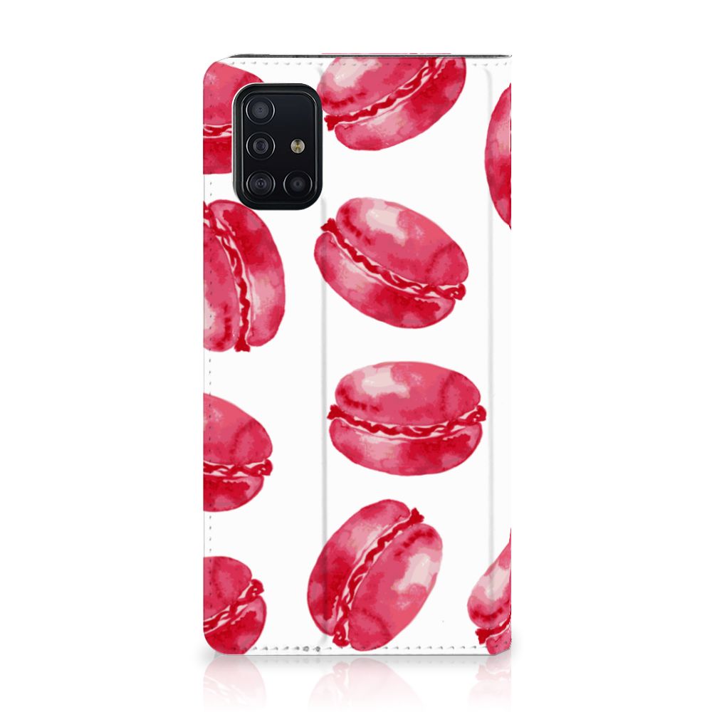 Samsung Galaxy A51 Flip Style Cover Pink Macarons