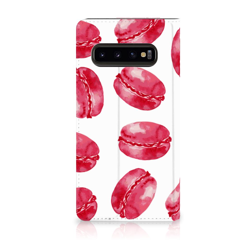 Samsung Galaxy S10 Flip Style Cover Pink Macarons