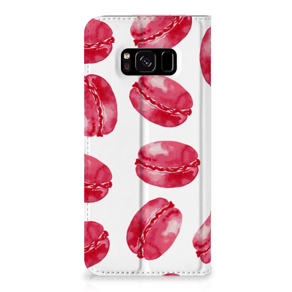 Samsung Galaxy S8 Flip Style Cover Pink Macarons