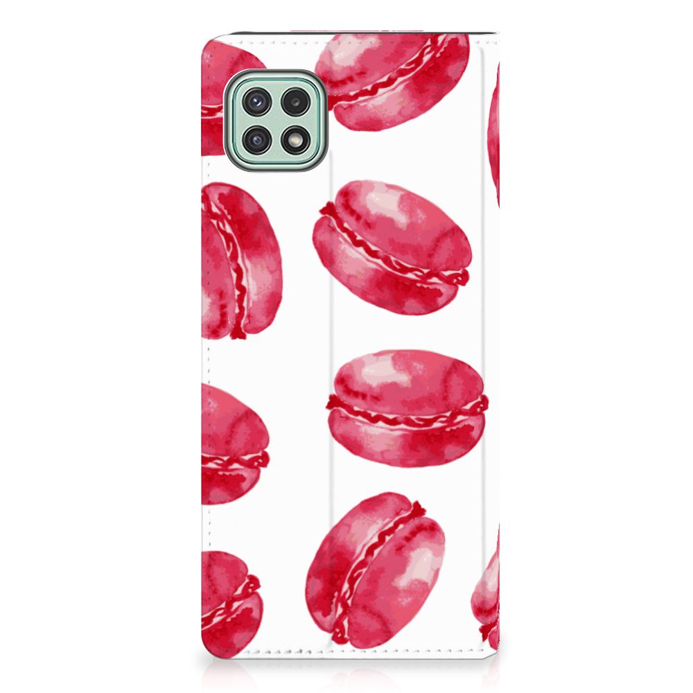 Samsung Galaxy A22 5G Flip Style Cover Pink Macarons