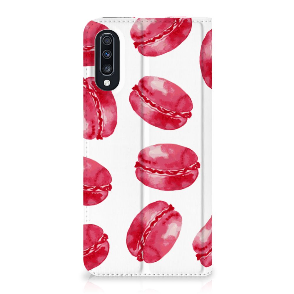 Samsung Galaxy A70 Flip Style Cover Pink Macarons