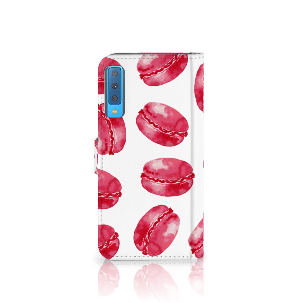 Samsung Galaxy A7 (2018) Book Cover Pink Macarons