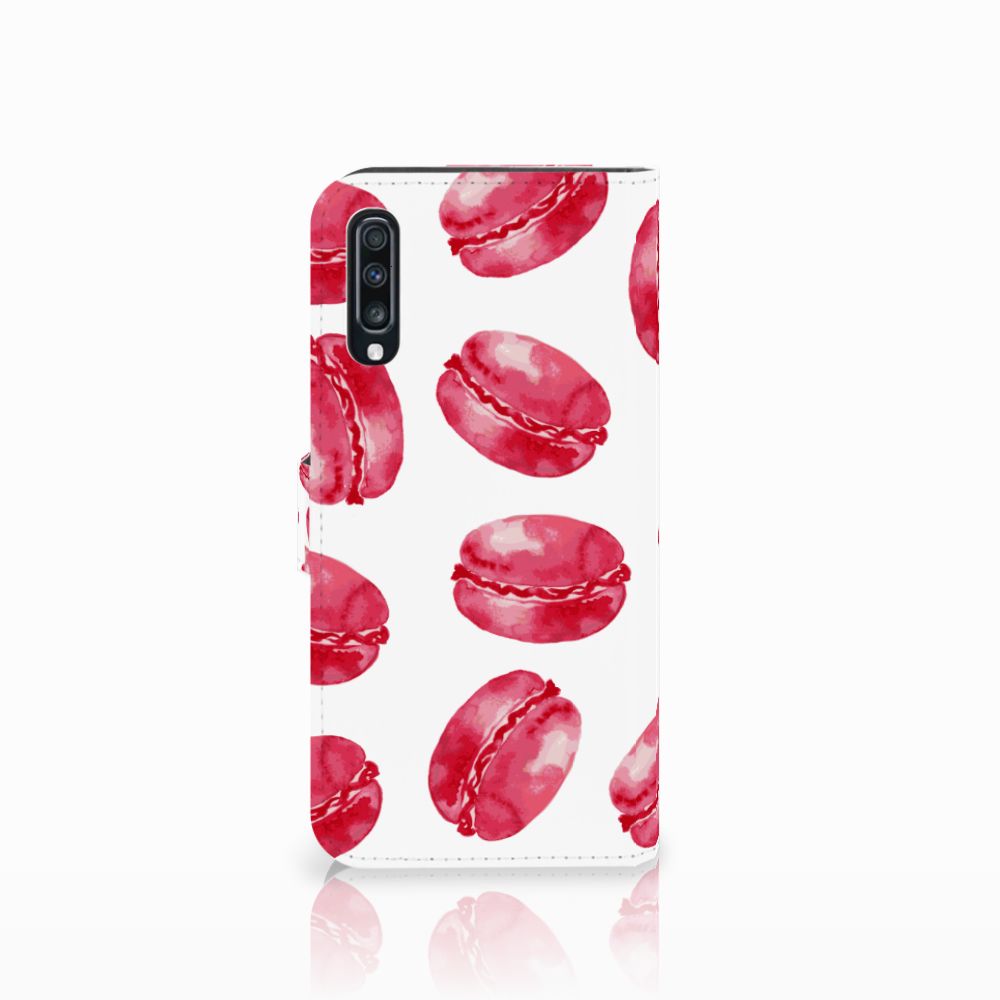 Samsung Galaxy A70 Book Cover Pink Macarons