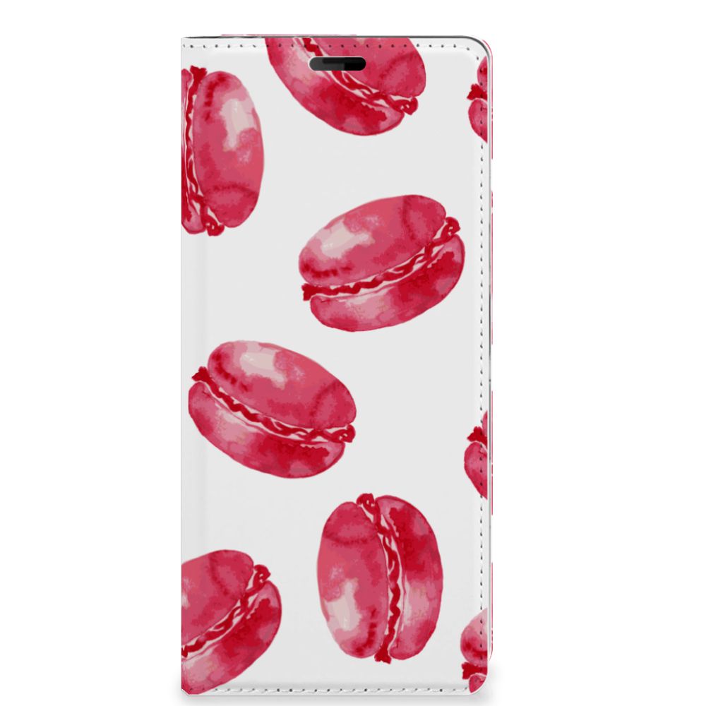 Sony Xperia 10 Plus Flip Style Cover Pink Macarons