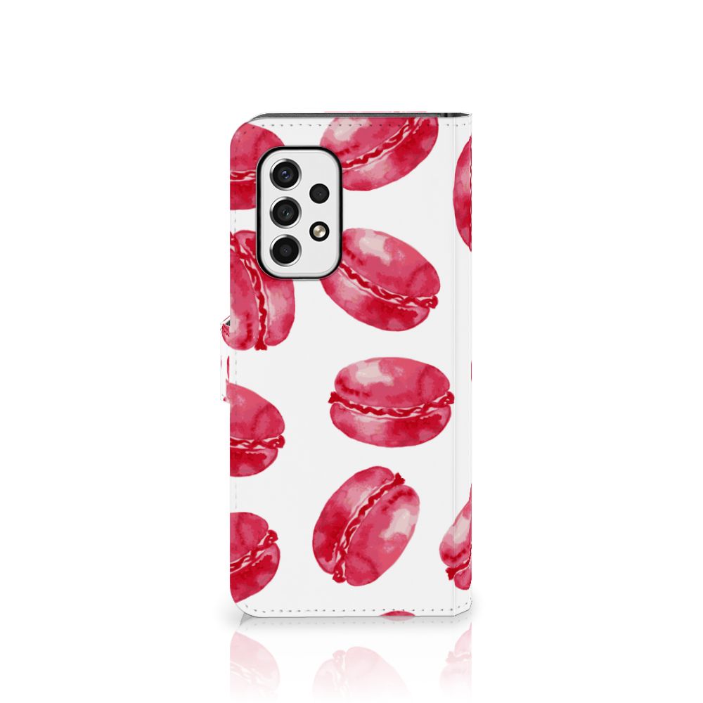 Samsung Galaxy A53 Book Cover Pink Macarons