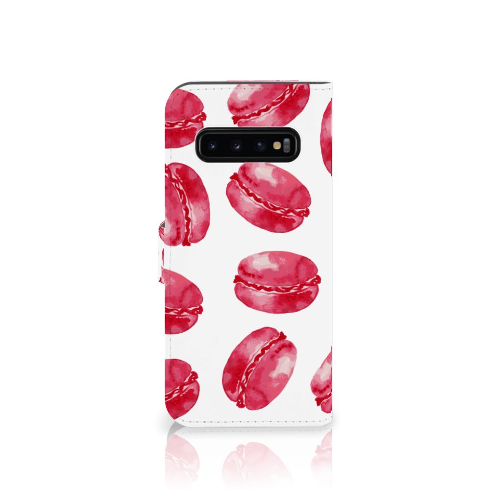 Samsung Galaxy S10 Plus Book Cover Pink Macarons
