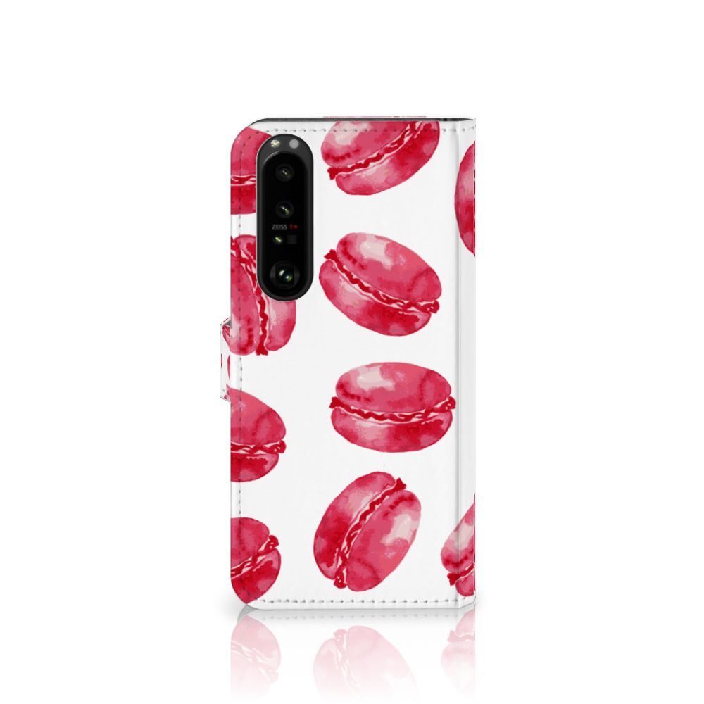 Sony Xperia 1 III Book Cover Pink Macarons