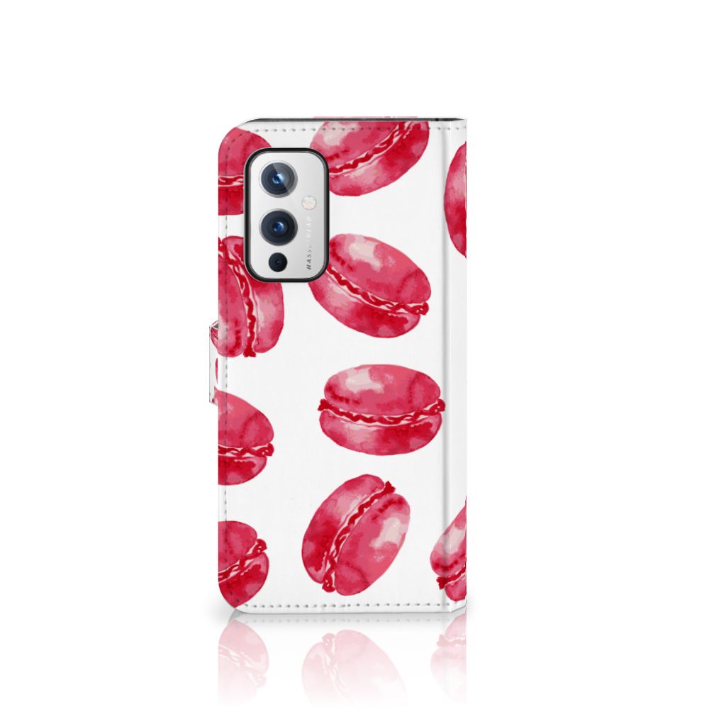 OnePlus 9 Book Cover Pink Macarons