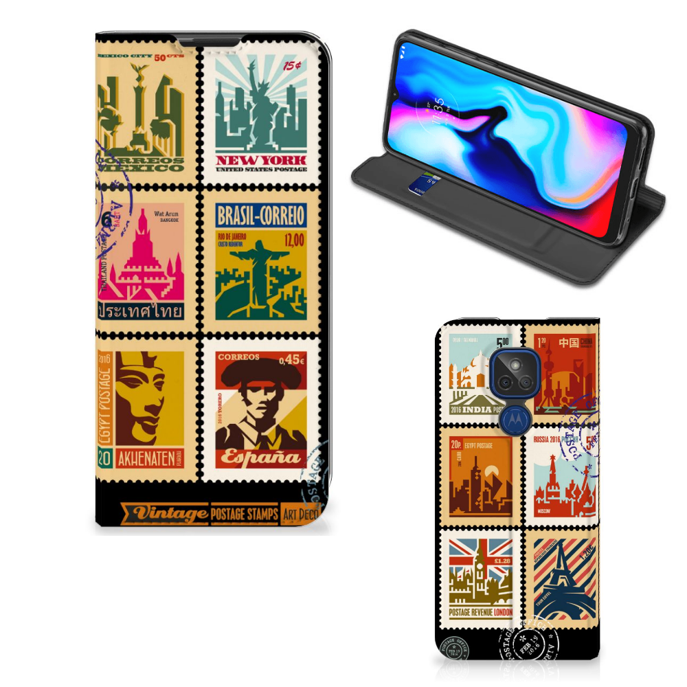 Motorola Moto G9 Play Book Cover Postzegels