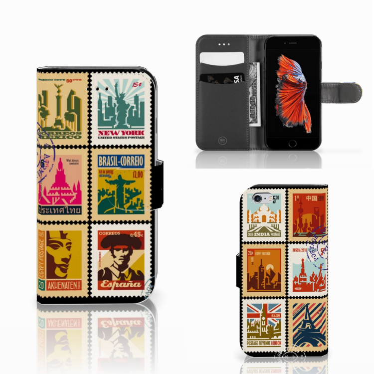 Apple iPhone 6 | 6s Uniek Design Boekhoesje Postzegels