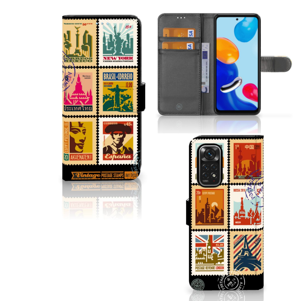 Xiaomi Redmi Note 11/11S Flip Cover Postzegels