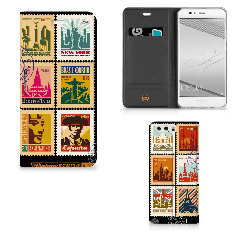 Uniek Design Hoesje Postzegels Huawei P10 Plus
