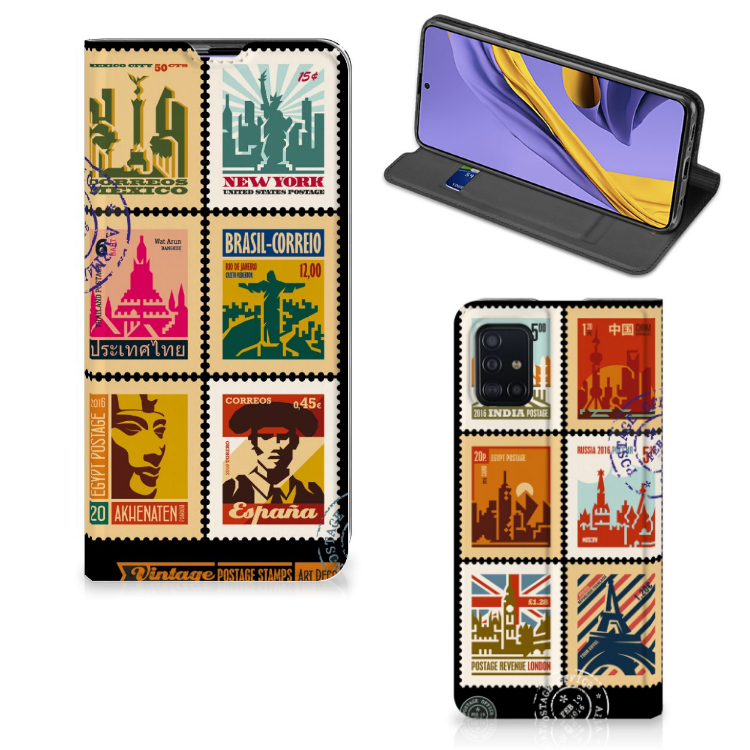 Samsung Galaxy A51 Book Cover Postzegels