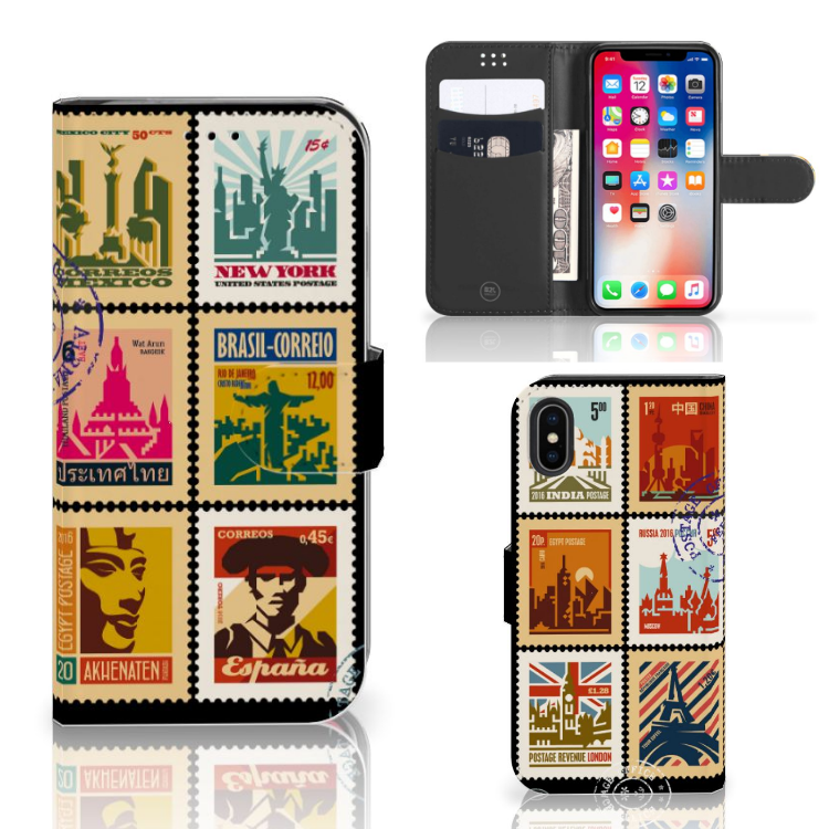 Apple iPhone X | Xs Uniek Boekhoesje Postzegels