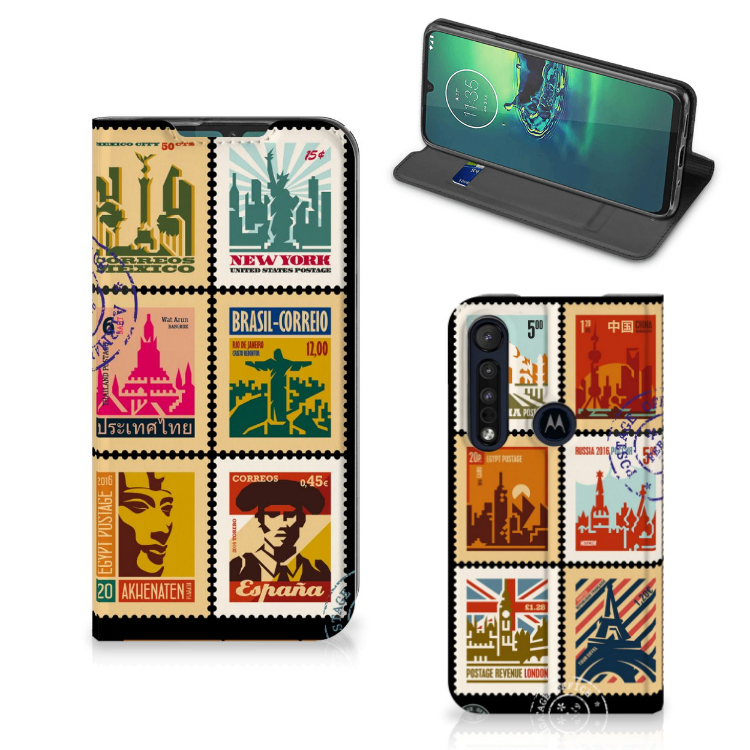 Motorola G8 Plus Book Cover Postzegels