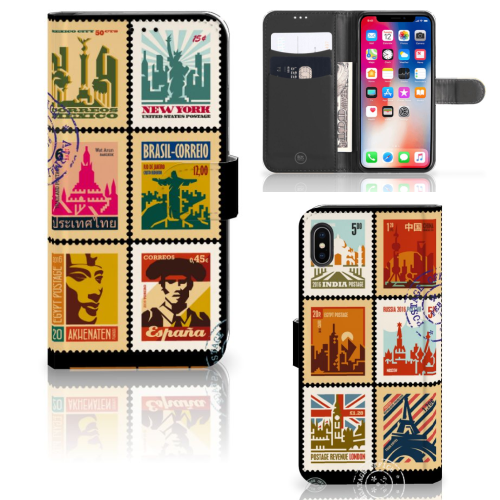 Apple iPhone Xs Max Flip Cover Postzegels