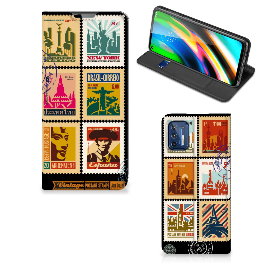 Motorola Moto G9 Plus Book Cover Postzegels