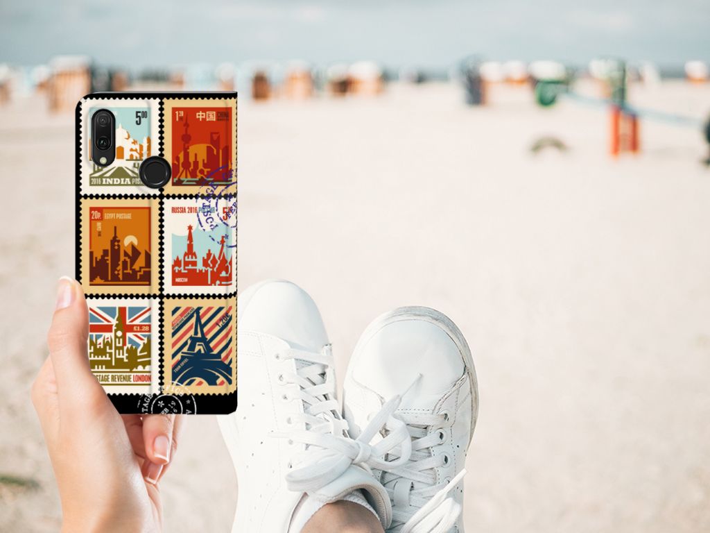 Huawei Y7 hoesje Y7 Pro (2019) Book Cover Postzegels